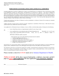 Form HFS-68 Application for License or Provisional License - Arkansas Perfusionist Licensure Program - Arkansas, Page 3