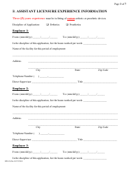 Form HFS-24 Application for Initial Licensure - Licensed Orthotist, Pedorthist, Prosthetist, Orthotic Assistant, Prosthetic Assistant &amp; Orthotic/Prosthetic Assistant - Arkansas, Page 3