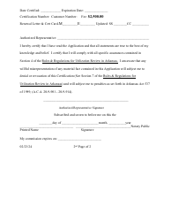 Renewal Application for Private Review Agent Certification - Utilization Review Certification Program - Health Facility Services - Arkansas, Page 2