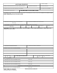 Document preview: AFMC Form 310 Lost/Found Item Report