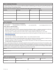 Form CTV-100 Cigarette, Tobacco, and Electronic Vaping Device Retail License Application - Wisconsin, Page 2