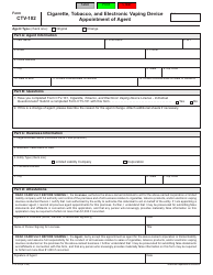 Form CTV-102 Cigarette, Tobacco, and Electronic Vaping Device Appointment of Agent - Wisconsin