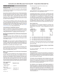 Instructions for Form CORP-ES Wisconsin Corporation Estimated Tax Voucher - Wisconsin