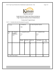 Application for State Cost-Share Assistance High Hazard Potential Dam Rehabilitation - Construction Progress Report - Kansas, Page 2