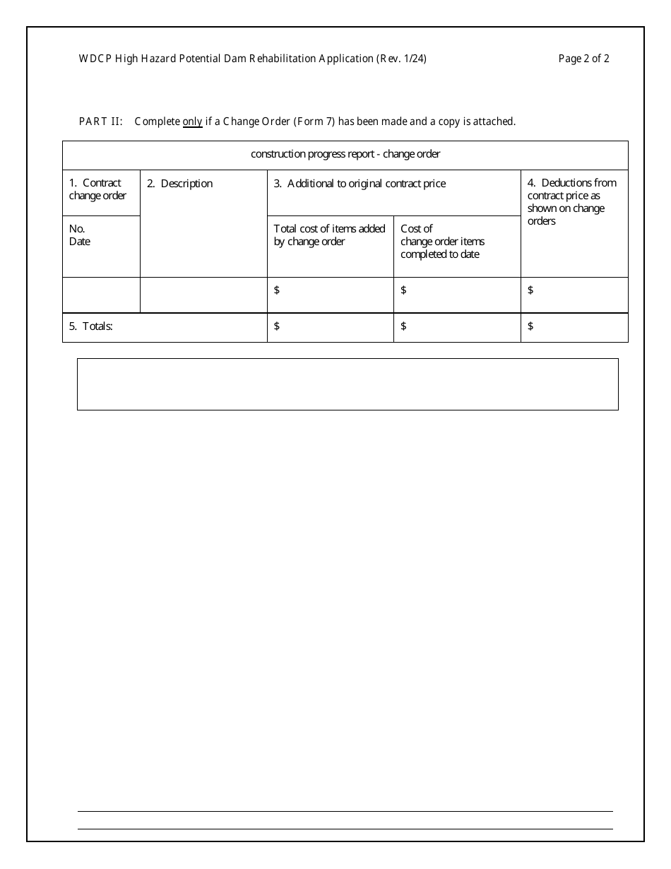 Application for State Cost-Share Assistance High Hazard Potential Dam Rehabilitation - Construction Progress Report - Kansas, Page 3