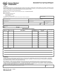 Document preview: Form RPS-AMEND P/R (BWC-7578) Amended True-Up Payroll Report - Ohio