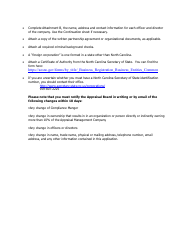 Instructions for Application for Appraisal Management Company Registration - North Carolina, Page 2