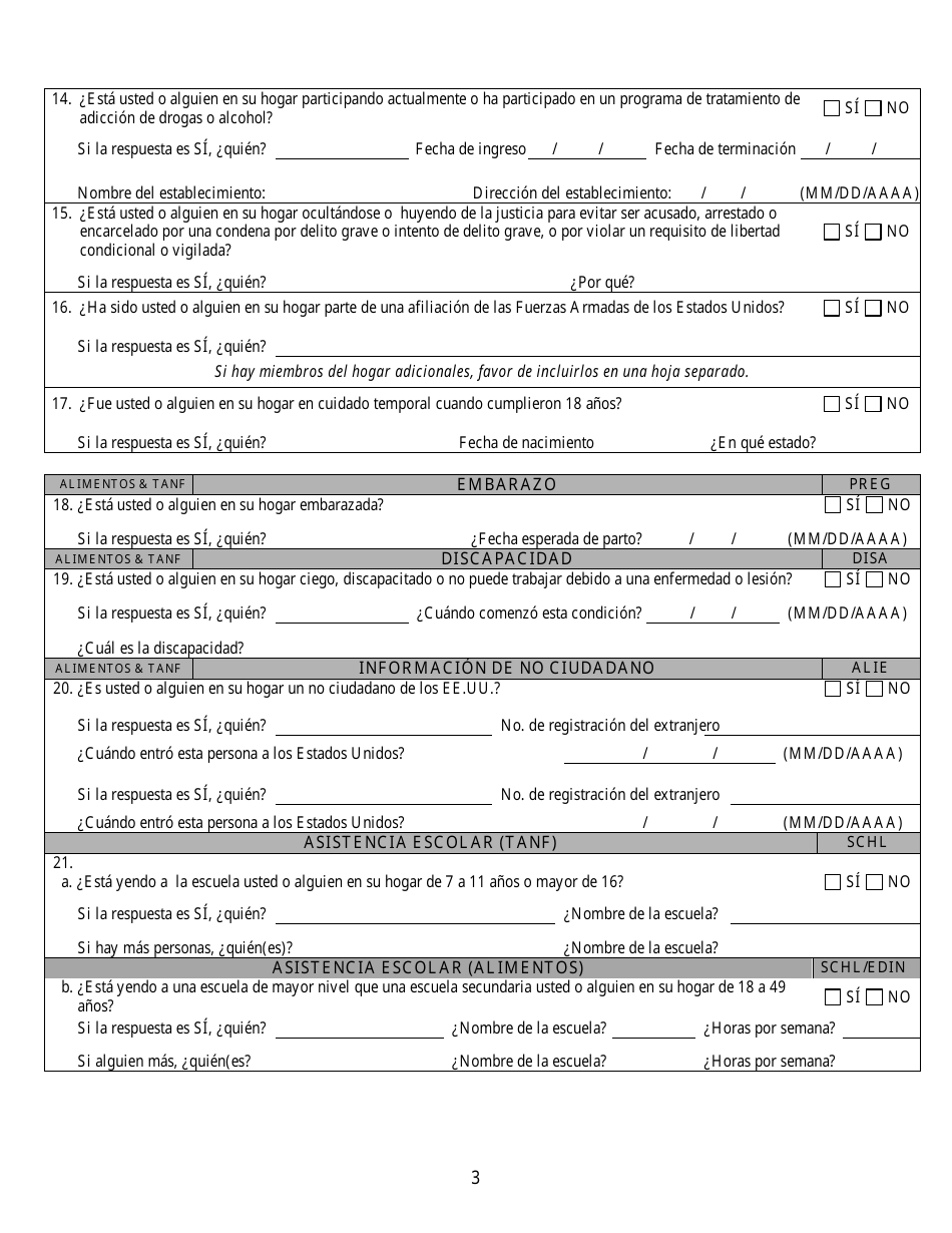 Formulario 2905-EGS Solicitud De Asistencia Publica - Nevada (Spanish), Page 6