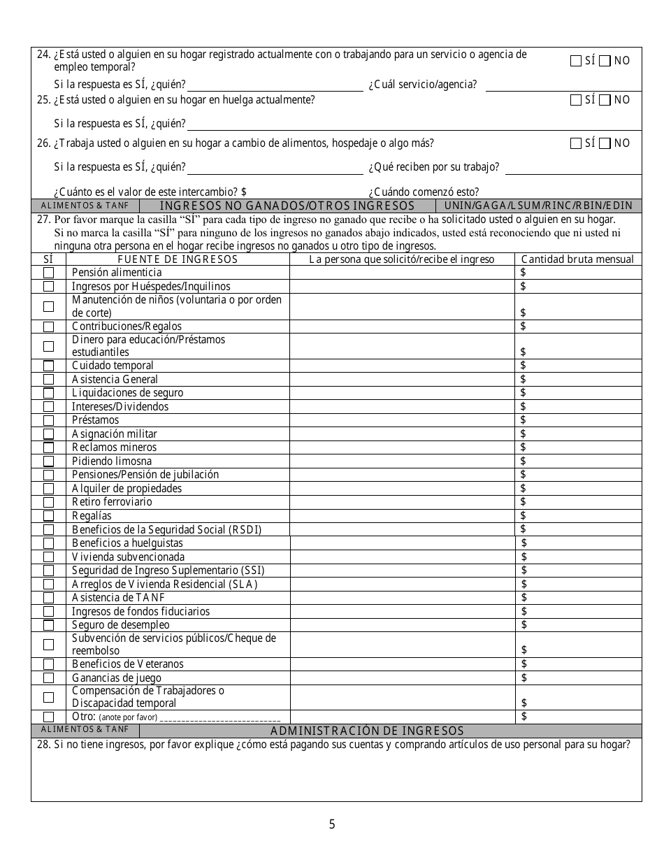 Formulario 2905-EGS Solicitud De Asistencia Publica - Nevada (Spanish), Page 8