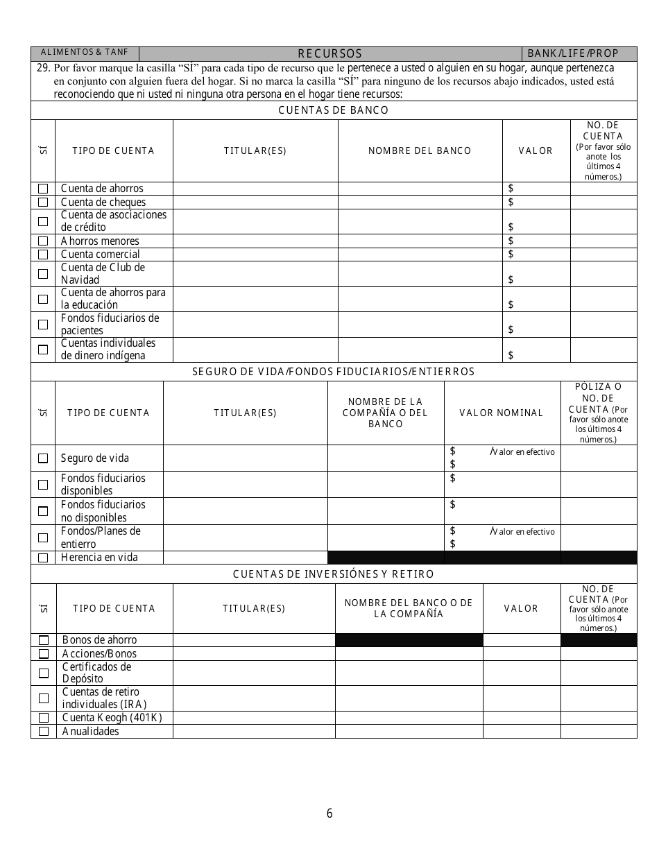 Formulario 2905-EGS Solicitud De Asistencia Publica - Nevada (Spanish), Page 9