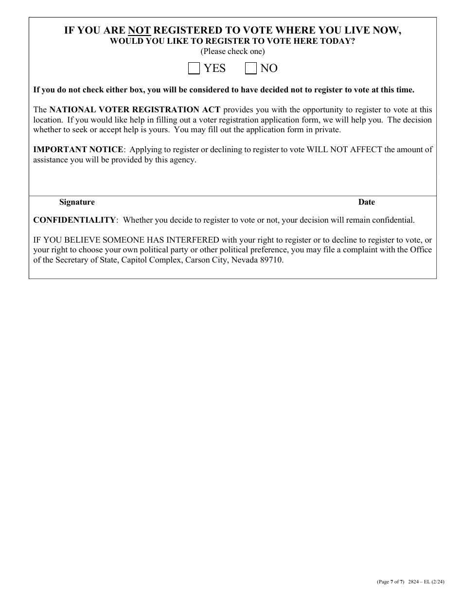 Form 2824-EL Application for Assistance - Energy Assistance Program  Water and Sewer Assistance Program - Nevada, Page 10