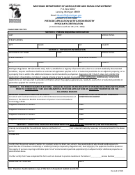 Document preview: Pesticide Application Notification Registry Physician's Certification - Michigan