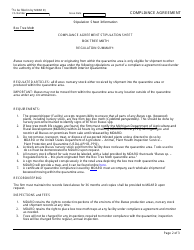 Box Tree Moth Compliance Agreement - Michigan, Page 2