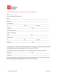 Form IN-1414 Health Care Service Utilization Review Act Application - Tennessee, Page 2
