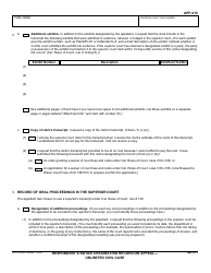 Form APP-010 Respondent&#039;s Notice Designating Record on Appeal - Unlimited Civil Case - California, Page 2