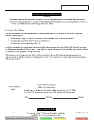 Form GV-110 Temporary Gun Violence Restraining Order - California, Page 5