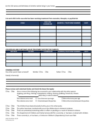 Form LASC FCS042 Parent Questionnaire for Parenting Plan Assessment/Child Interview - County of Los Angeles, California, Page 2