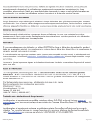 Instruction pour Forme FT817, ON00571F Declaration Relative a La Taxe Sur Les Carburants Pour Les Distributeurs - Ontario, Canada (French), Page 4