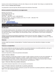 Instruction pour Forme FT817, ON00571F Declaration Relative a La Taxe Sur Les Carburants Pour Les Distributeurs - Ontario, Canada (French), Page 5