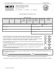 Form 11L-19W License Status Conversion Form - California, Page 3