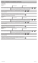 Forme 9986F Renseignements Prescrits Pour L&#039;application De L&#039;article 5.0.1 De La Loi Sur Les Droits De Cession Immobiliere - Ontario, Canada (French), Page 6