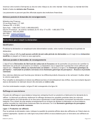 Instruction pour Forme 2448F Declaration De Fabricant - Essence Et Carburant - Ontario, Canada (French), Page 3