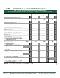 Form IT-210 Underpayment of Estimated Tax by Individuals Worksheet - West Virginia, Page 7
