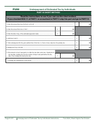 Form IT-210 Underpayment of Estimated Tax by Individuals Worksheet - West Virginia, Page 8