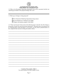Hotel/Motel Tax Complaint Form - Georgia (United States), Page 5