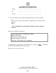 Hotel/Motel Tax Complaint Form - Georgia (United States), Page 7