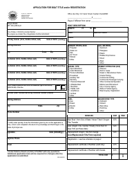 Document preview: Application for Boat Title and/or Registration - Oregon