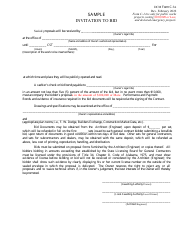 Document preview: DCM Form C-1A Sample Invitation to Bid - Alabama