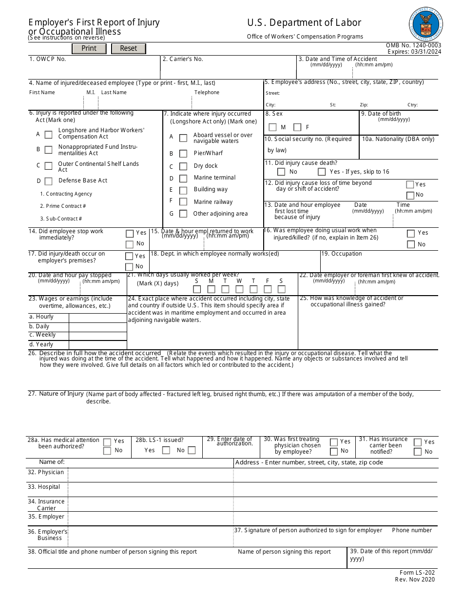 Form LS-202 - Fill Out, Sign Online and Download Fillable PDF ...