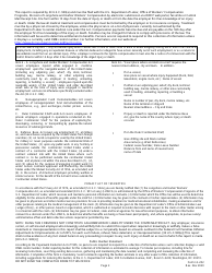 Form LS-202 Employer&#039;s First Report of Injury or Occupational Illness, Page 2