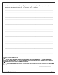 Charitable Gaming Complaint Form - New York, Page 2