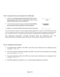 Non-participating Manufacturer Quarterly Certificate of Compliance - West Virginia, Page 3