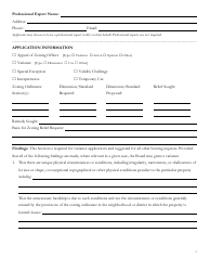 Application for Hearing - Zoning Hearing Board - Bethlehem Township, Pennsylvania, Page 2