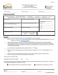 Document preview: Retail Breeder License Application - Kansas, 2024
