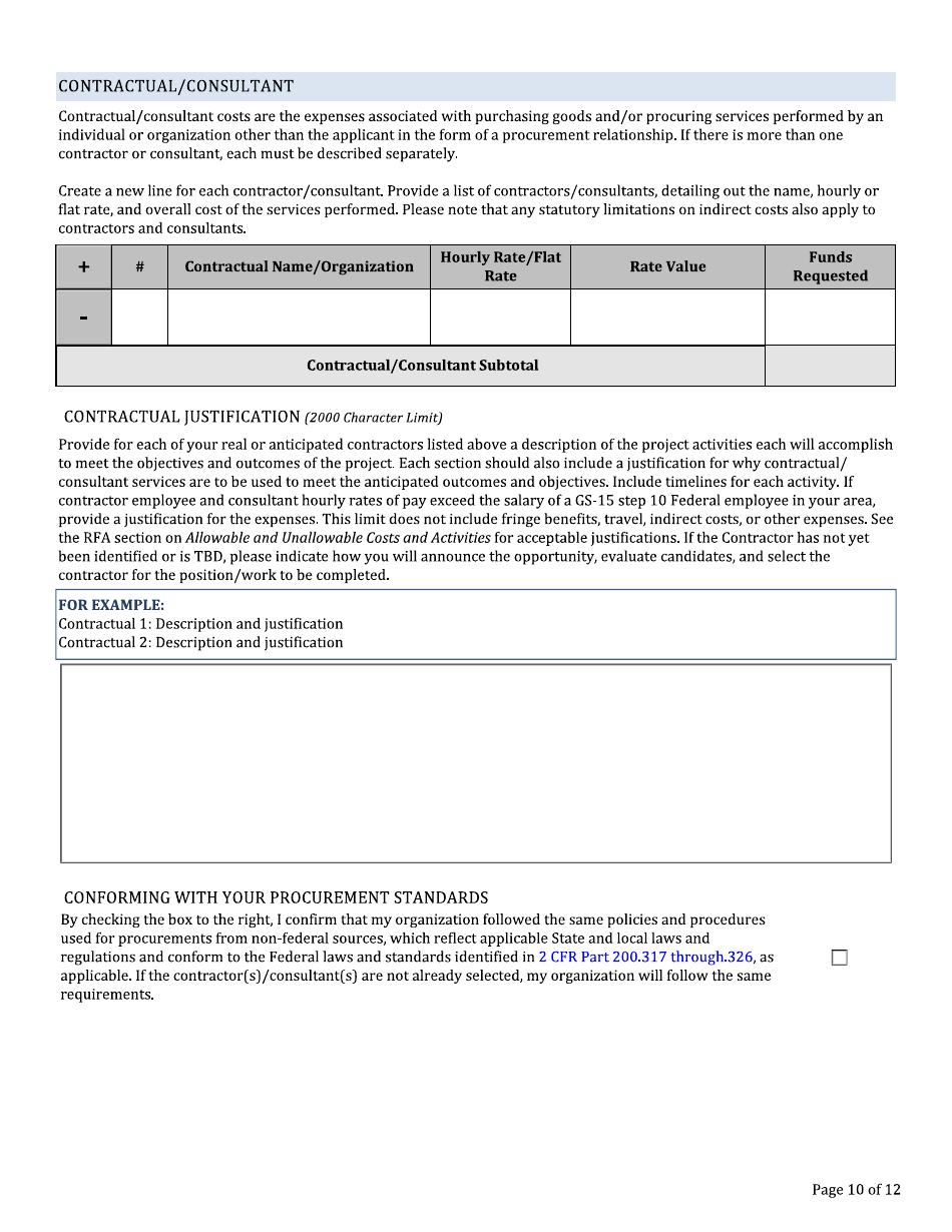 Project Profile Template - Specialty Crop Block Grant Program, Page 10