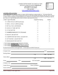 Service Company License Renewal Application - Weights and Measures Program - Kansas, Page 2