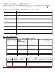 Service Company License Renewal Application - Weights and Measures Program - Kansas, Page 3
