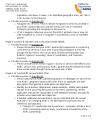 Instructions for Form CDA7039 Annual Adrc Plan - California, Page 2