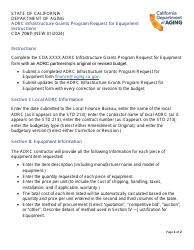 Document preview: Instructions for Form CDA7067 Request for Equipment - Adrc Infrastructure Grants Program - California