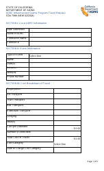 Document preview: Form CDA7068 Adrc Infrastructure Grants Program Travel Request - California