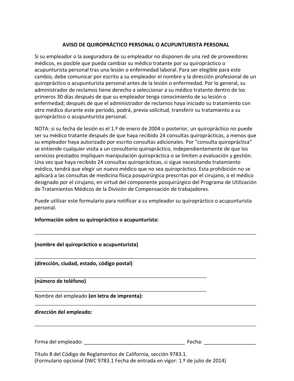 Aviso Para El Nuevo Empleado - California (Spanish), Page 8