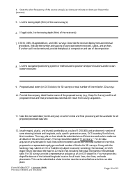 Form BOEM-0327 Application for Permit to Conduct Geological or Geophysical Exploration for Mineral Resources of Scientific Research on the Outer Continental Shelf, Page 12