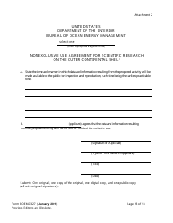 Form BOEM-0327 Application for Permit to Conduct Geological or Geophysical Exploration for Mineral Resources of Scientific Research on the Outer Continental Shelf, Page 13