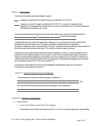 Form BOEM-0328 Permit for Geophysical Exploration for Mineral Resources or Scientific Research on the Outer Continental Shelf, Page 2