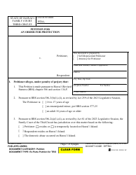 Document preview: Form 3F-P-302 Petition for an Order for Protection - Hawaii