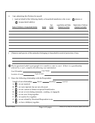 Form 3F-P-302 Petition for an Order for Protection - Hawaii, Page 2